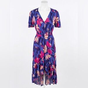 Anthropologie Abel the Label Santa Cruz Dress Size Medium Tropical Floral Spring